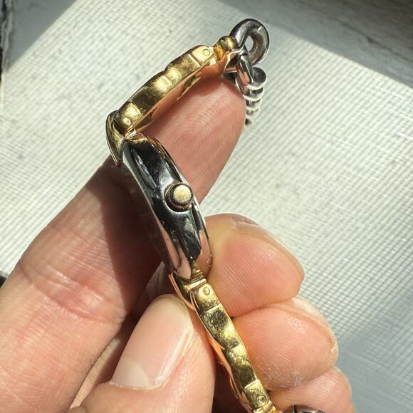 Vintage Givenchy Ladies Bracelet Watch Two Tone Gold Steel Swiss Made Quartz - Picture 5 of 8